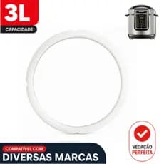 Borracha de Vedação Panela de Pressão Elétrica 3 Litros Compatível com Diversas Marcas