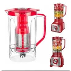 Copo Original Liquidificador Mondial L1200 Vermelho 2100ml Vidro Compatível Encaixe Perfeito