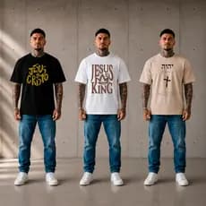 Kit 3 Camisetas Masculinas Estampada Streetwear Algodão Fio 30.1 (Disponível em Diversas Cores)