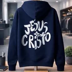 Blusa de moletom grosso masculino canguru agasalho jesus cristo estampado