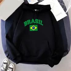 moletom masculino abrigo canguru estampado para copa do brasil do pp ao gg