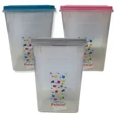 Porta Ração Pet Gato Hermético 1,75L Recipiente com Tampa Alta Qualidade