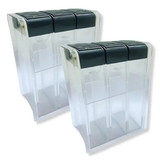Porta Temperos Acrílico Com Tampa Dosadora 3 Unidades Com Suporte Para Cozinha Moderna