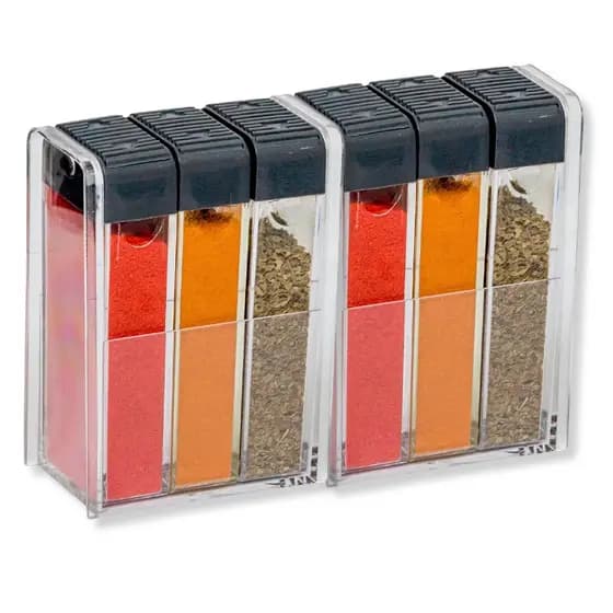Porta Temperos Acrílico Com Suporte 3 Unidades Tampa Moderna Cozinha Estilo e Organização