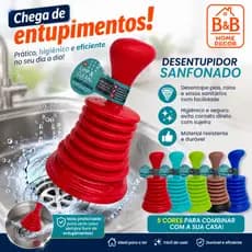 Desentupidor de Pia e Ralo Resistente para Cozinha Banheiro Tanque Uso Doméstico