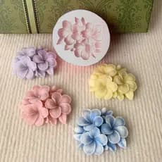 Molde de silicone Flor de Jasmim/ peônia/flores de cerejeira forma para velas de flores biscuit gesso resina sabonete