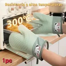 Luva Térmica De Forno E Fogão Para Cozinha Em Silicone Com Forro