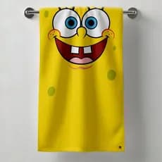 Toalha Banho Infantil Bob Esponja Macia Praia Piscina Toalha De Praia Presente Premium