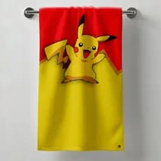 Toalha Banho Infantil Pokémon Pikachu Macia Praia Piscina Toalha De Praia Presente Menino