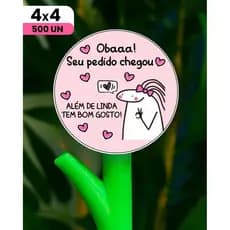 500 Adesivos Seu Pedido Chegou 4x4 cm - Auto colante