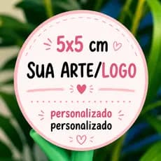 Adesivos Personalizados 5x5 cm Recorte Eletrônico Rótulos com Sua Logo ou Arte
