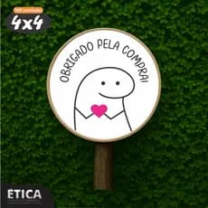 500 Adesivo obrigado pela compra 4x4 cm Autocolante (bonequinho)