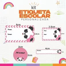kit Etiqueta Adesiva Escolar Personalizada