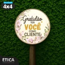 500 Adesivo Gratidão Ter Voce Como Cliente