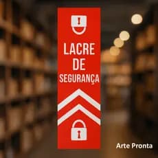 Lacre de segurança etiqueta adesiva vinil - Auto colante
