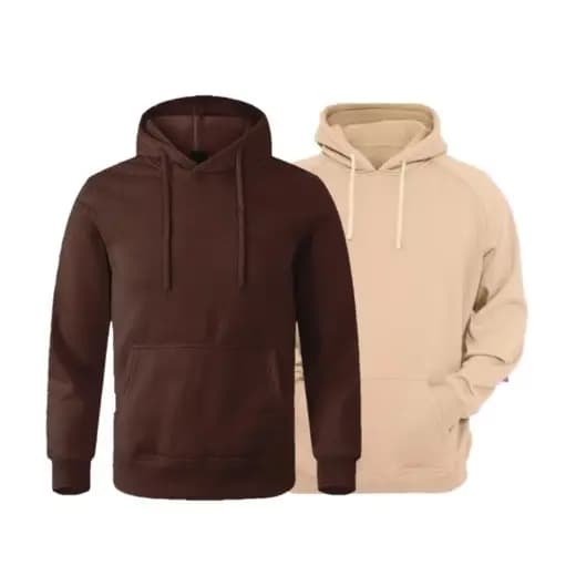 Kit 2 Casaco Moletom Canguru Com Capuz e Bolso Masculino e Feminino Liso Sem Estampa Unissex