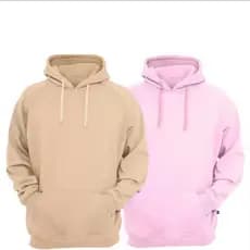 Kit 2 Moletom Canguru Algodão Flanelado Com Bolso e Capuz Masculino e Feminino Unissex