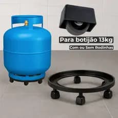 Suporte Para Botijão de Gás 13kg Base Universal com Rodinhas
