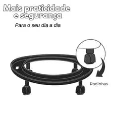 Suporte Para Botijão De Gás Vasos Plantas Com Rodinha 55kg