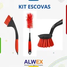 KIT ESCOVAS POWERMAID, REDONDO, ALCANCE E CANTOS