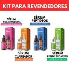 Kit com 4 Sérum Dermachem - Rosa Mosqueta, Secativo, Clareador e Peptídeos