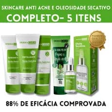 Kit Skincare Anti Acne/Oleosidade Dermachem+ Sérum Secativo+ Mascara Removedora de Cravos Dermachem