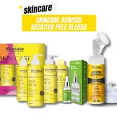 Kit Skincare Anti Acne Renuks + Sérum Secativo 30ml +Mousse Micelar Acnow control 150ml Rhenuks