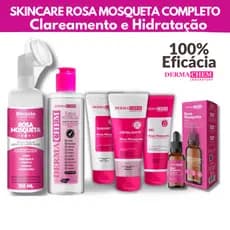 Kit Skincare Rosa Mosqueta Dermachem Completo+Agua Micelar+Sérum Rosa Mosqueta+Mousse Micelar Espuma