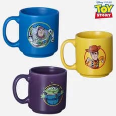 Kit Canecas Mini Tina Toy Story - Canecas Empilháveis - Zona Criativa - Caneca Woody, Buzz e Alien