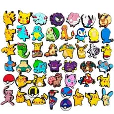 🌟 Kit 10 Pingentes de Sapato – Personagens Pokémon | PVC Premium | Para Babuches e Acessórios