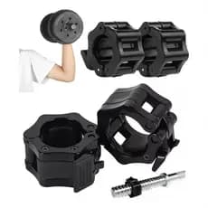 Par de Presilhas 25mm Barra de Academia Musculação - Clip Trava Rápida Jaw Lock Halter Pequeno 2,5cm.
