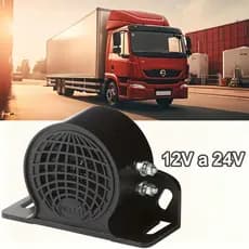 Sirene Alarme Marcha Ré Universal Multivolt 12v a 24v Sirene Ré Caminhão Van Ônibus Trator
