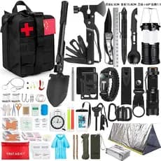 Kit Emergencial 42 Peças Sobrevivência e Primeiros Socorros com Bolsa Molle