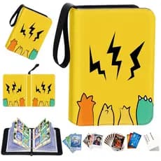 Fichário Cartas Pokémon 400 Cards Com 50 Folhas Premium Album Porta Cartas