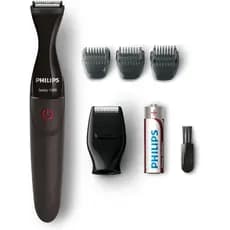 Philips Aparador de Detalhes, 4 Acessórios, Lâminas Autoafiáveis, 100% à Prova d´água – MG1100/16