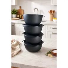 Jogo Potes Extra Grandes Tampa 5,800ml Saladeira Churrasco Festas e Eventos Organizador Alimentos