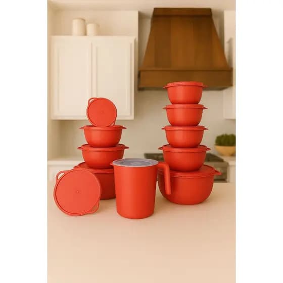 kit Potes 10 Bowls + jarra Cozinha Saladeira Marmita Organizador Cozinha