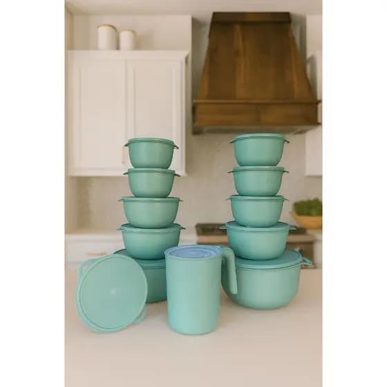 Conjunto Potes Bowls  Marmita Saladeira + jarra plástico 11 peças