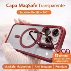Capa Magsafe Para iPhone 11 12 13 14 15 16 17 Pro Max Translúcida de Luxo