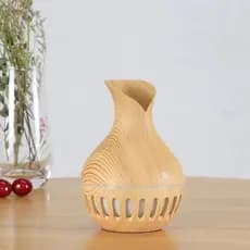 Humidificador grão de madeira oco vaso humidificador purificação de ar