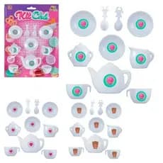 Kit Chá Infantil Brinquedo Cozinha Com 10 Peças Cor Branco