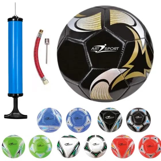 Kit Bola De Futebol Tam 5 + Bomba Manual Com Bico Para campo Kit Completo Para seu Futebol