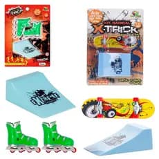 skate dedo + patins de dedo com rampa diversão presente aniversario dia das crianças