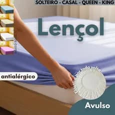 Jogo de Lençol Box Liso – Avulso – Antialérgico – Disponível em Solteiro, Casal, Queen e King Size Cama