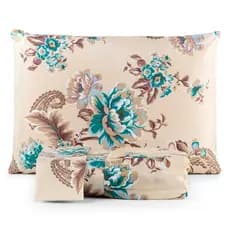 Jogo de Lençol Estampado Micropercal 200 Fios Luxo Casal e Queen 3 Peças Várias Estampas Size Cama Kit