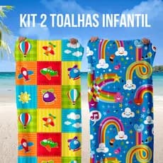 Kit 2 Toalha de Praia e Banho Infantil - PROMOÇÃO - Direto da Fábrica!