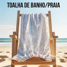 Toalha De Banho e Praia Estampadas com Toque de Algodão Pelúciado Premium.