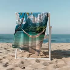Toalha Praia/Banho Estampada Aveludada – Ideal para Verão, Praia e Piscina