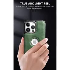 Capinha de Couro iPhone 16 com MagSafe – Cores Variadas, Proteção Premium e Design Elegante