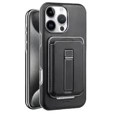 Kit capinha de couro para iPhone 15 Pro Max com carteira magnética MagSafe